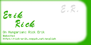 erik rick business card